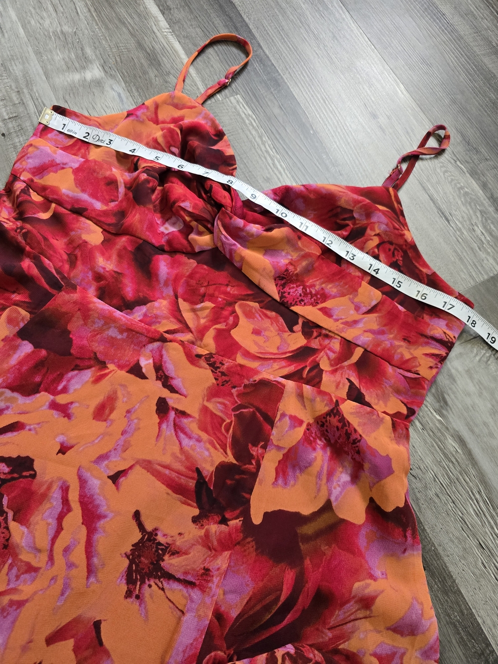 Lulus Beautiful Soul Burgundy Floral Print Twist-Front long Maxi Dress xl - Picture 8 of 12